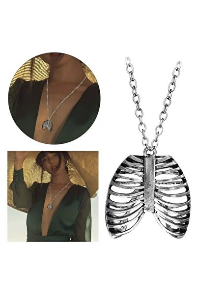 Herşey Nota Kaburga Rib Kalp 3 Boyutlu Çift İkili Sevgili Kolye