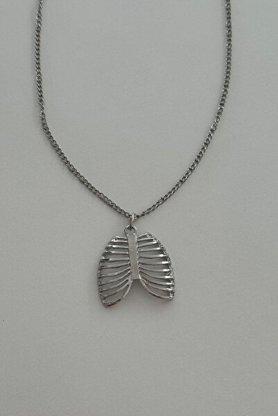 Herşey Nota Kaburga Rib Kalp 3 Boyutlu Çift İkili Sevgili Kolye