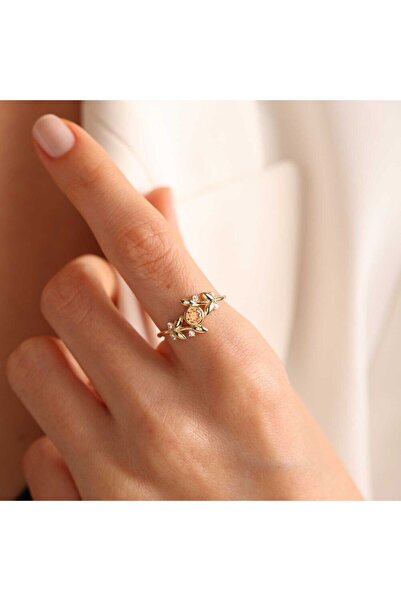 Sembol Gold Vintage Altın Yüzük Çiçek Form