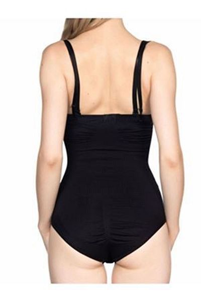 Sistina Black Open Bust Snap Fastener Seamless Corset - 756 - Size S Hnzrn