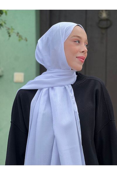 Modakaşmir Şal cu model de trifoi din seria Jacquard mătăsos