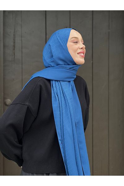 Modakaşmir Silky Jacquard Series Clover Pattern Shawl