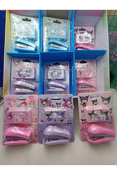 BALCI HEDİYELİK Kromi My Melodi I Stapler Set Stapler Machine and Staple Wire Gift 1Pc