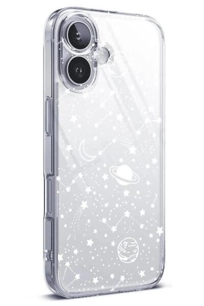 3GEN CASE İphone 16 Plus Uyumlu Desenli (Kamera Korumalı) Şeffaf Silikon Kılıf