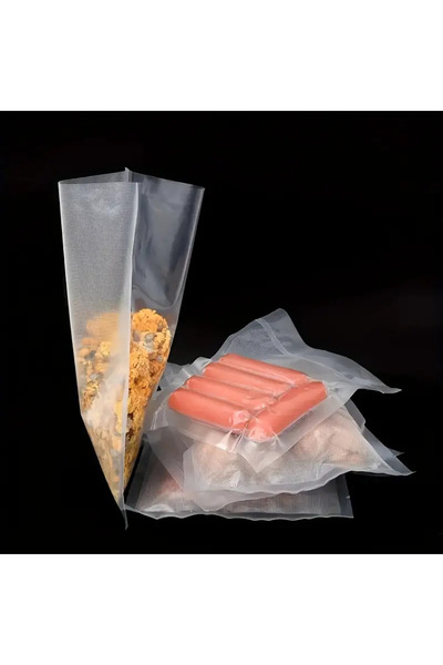 HG Tedarik 15x20 Cm, 25 Adet Ev Tipi Tırtıklı Vakum Makinesi Poşeti