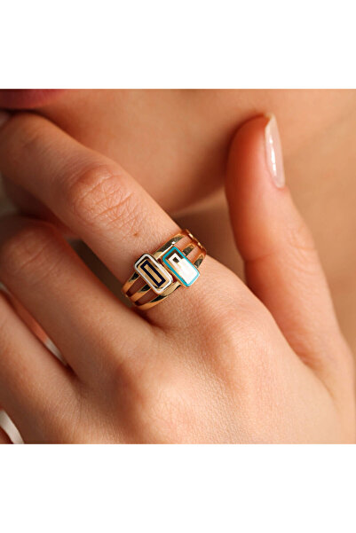 Sembol Gold Mineli Göz Altın Yüzük