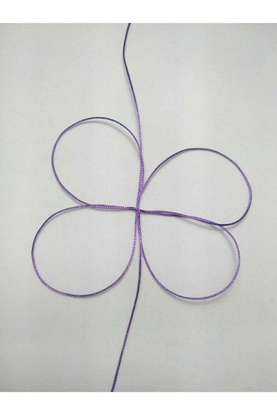 Eskişehir hobi sanat 10 Meters Parachute Fabric Purple Color Necklace and Bracelet Set