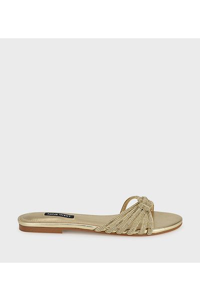 Nine West Women Gold Slippers