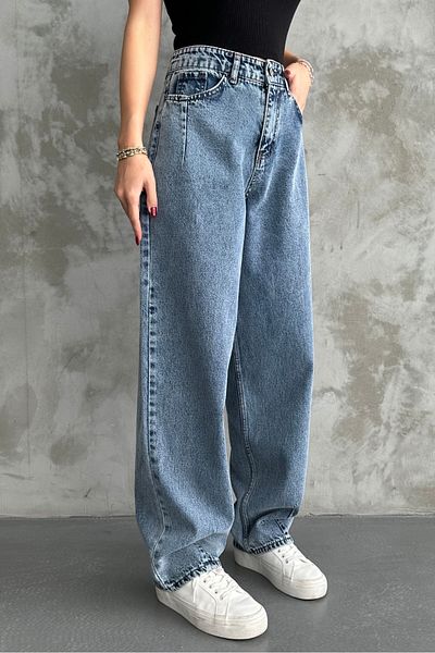 macharel jeans Свободни широки крачоли, удобни широки дънкови панталони