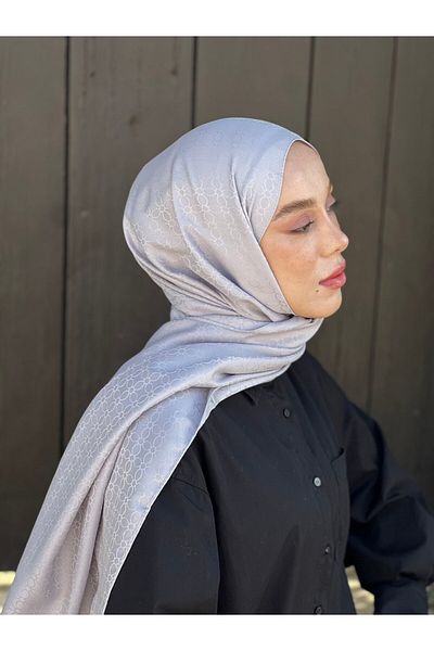 Modakaşmir شال بنمط البرسيم من سلسلة الجاكار الحريرية
