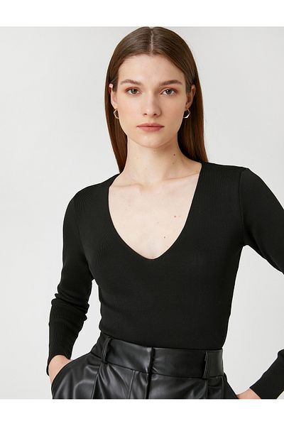 Koton Half Turtleneck - Short Sleeve Soft Texture Sweater