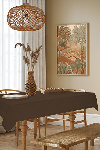 Tablecloth - Velvet Textured Series Coffee Worry-Free(Stain-resistant and anti-wrinkle) Tablecloth