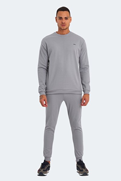 Slazenger Günlük Bisiklet Yaka Erkek Eşofman Takımı Gri