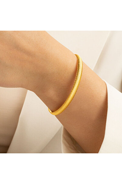 Sembol Gold Altın Hediyelik Bilezik Su Dalgası