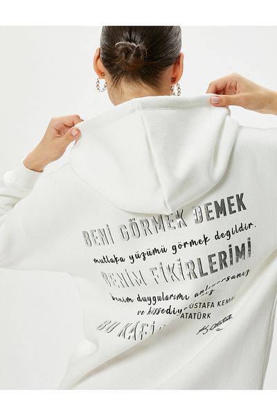 Koton Women's Ecru Sweatshirt