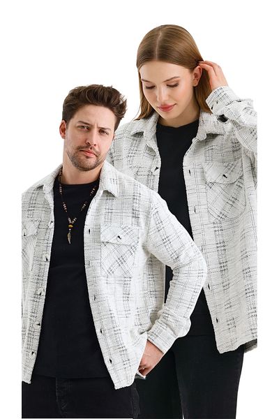BABBOSS Σετ 2 Lover Combination Double Pocket Special Design Υφασμάτινο πουκάμισο Chanel