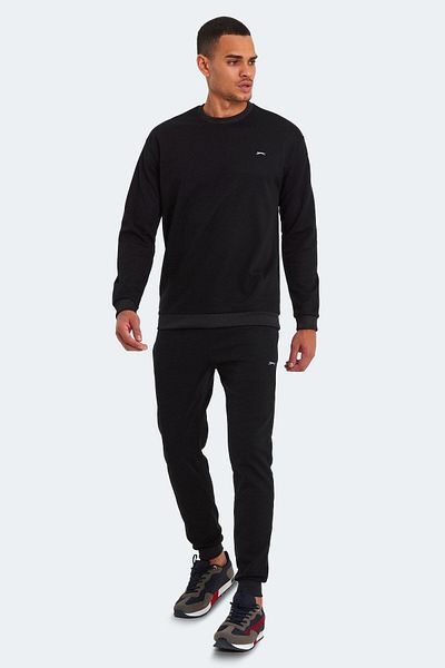 Slazenger Μαύρη ανδρική αθλητική φόρμα - Casual Woven, Άνετη εφαρμογή
