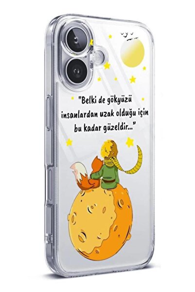 3GEN CASE İphone 16 Plus Uyumlu Desenli (Kamera Korumalı) Şeffaf Silikon Kılıf