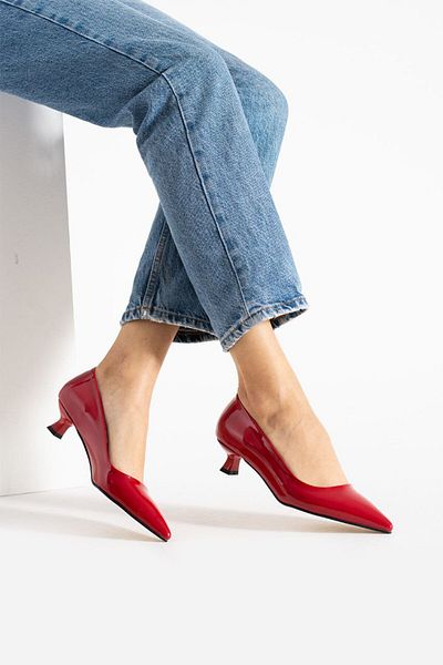 Asya Patent Leather Stiletto Women's Heeled Shoes - 3 cm