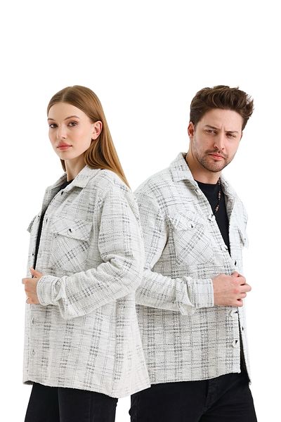 BABBOSS Σετ 2 Lover Combination Double Pocket Special Design Υφασμάτινο πουκάμισο Chanel