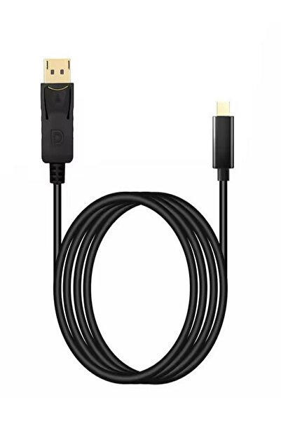 Bluesery Type-C To Display Port Dp 4K 60Hz HD 1.8m Görüntü Aktarım Kablosu Siyah