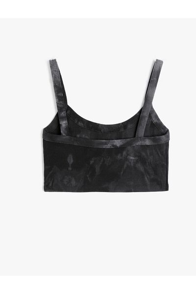 Koton Sports Half Tank Tie-Dye Patterned Thin Strap Slim Fit