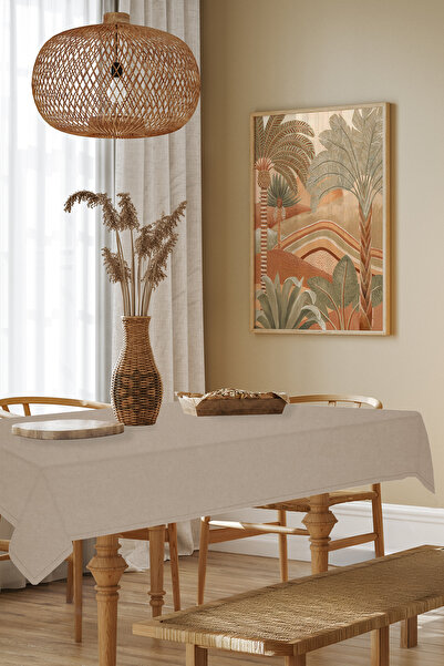 Tablecloth - Velvet Textured Series Wheat Worry-Free(Stain-proof and wrinkle-proof) Tablecloth