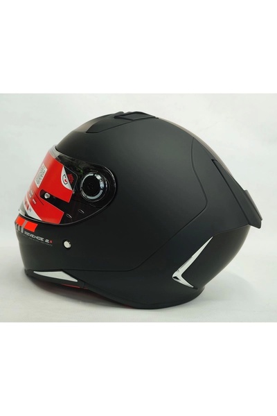 MT Kask Revenge 2 Solid A1 Matt Black Şeffaf Vizörlü