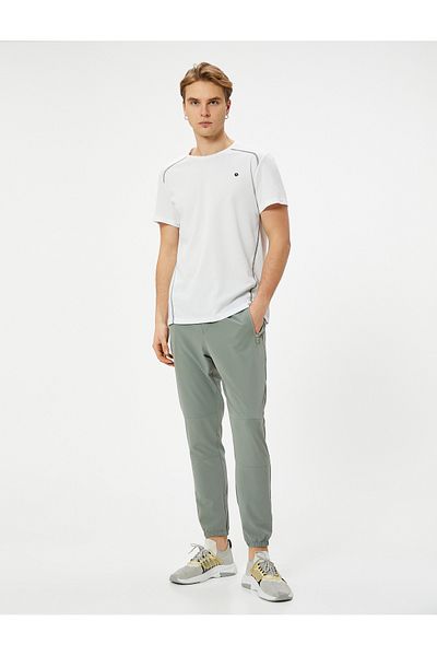 Koton Jogger Parachute Sweatpants with Elastic Waist and Zipper Pocket