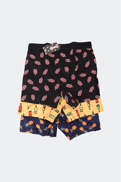 Harry Jons Ανδρικά Boxers Premium Pack με 3 σχέδια από πολύχρωμο βαμβάκι