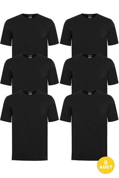 CNT Men's Crew Neck Half Sleeve Undershirt 6 Pack