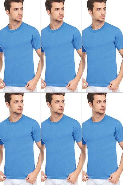 CENNETOĞLU Cămașă de corp pentru bărbați, slim fit, cu decolteu, pachet de 6