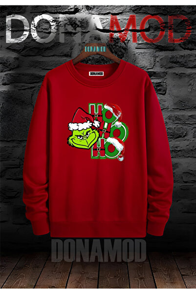 donamod 2025 عيد الميلاد الأحمر الصنوبر نمط طاقم الرقبة سانتا كلوز عيد الميلا...