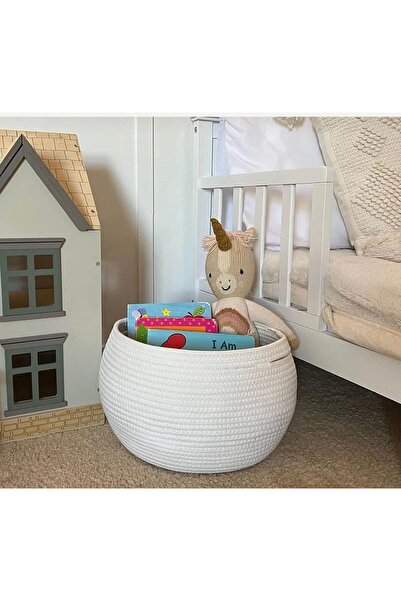 ModaCardin Jute Wicker Hand Woven Honey Cube Model Basket Organizer