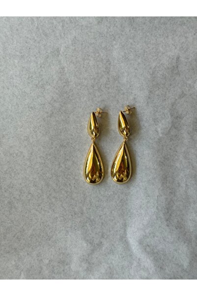 shop Damla Model Sallantılı, Gold Küpe