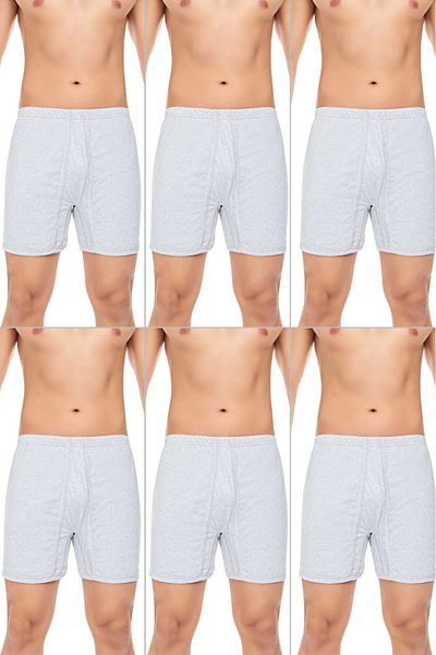 CENNETOĞLU Men's Combed Cotton Long Panties with Legs 6 Pack