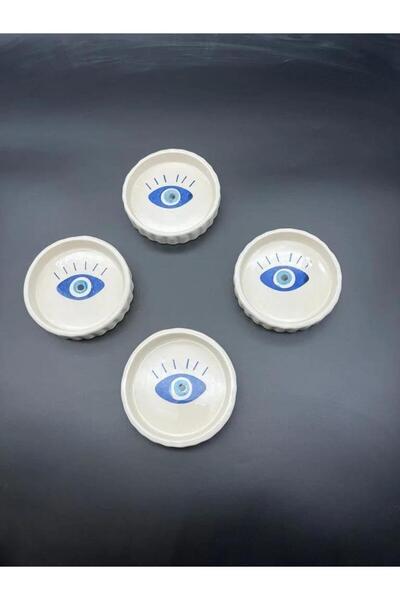 M'art Home Handmade Evil Eye 4-Piece Snack Bowl - Sauce Bowl
