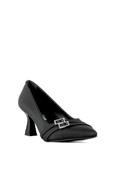 Ayakkabı Fuarı Elit Mst922V - Black Women's Heeled Shoes