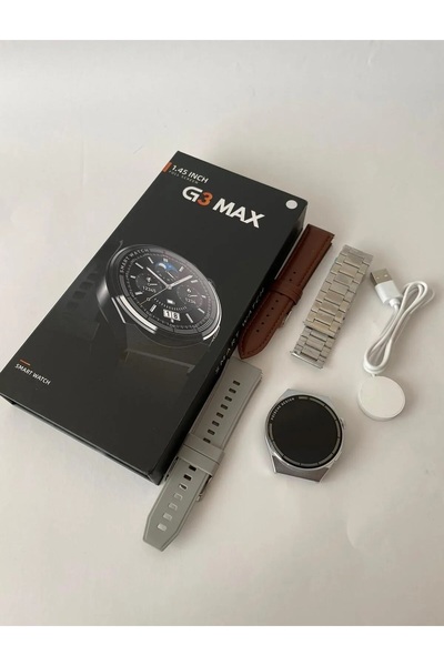 Serreha G3MAX AKILLI SAAT 3 KORDONLU GÜMÜŞ KASA