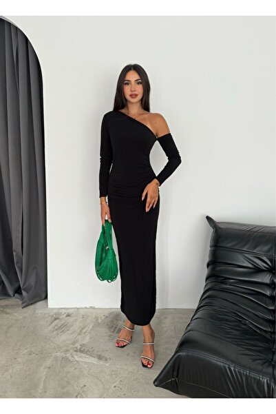 Flossy Design Black Dress