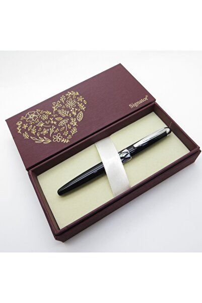 Signator ® S258 Sedef Detaylı Siyah Lake Roller Kalem Set | İsme Özel Kalem |...