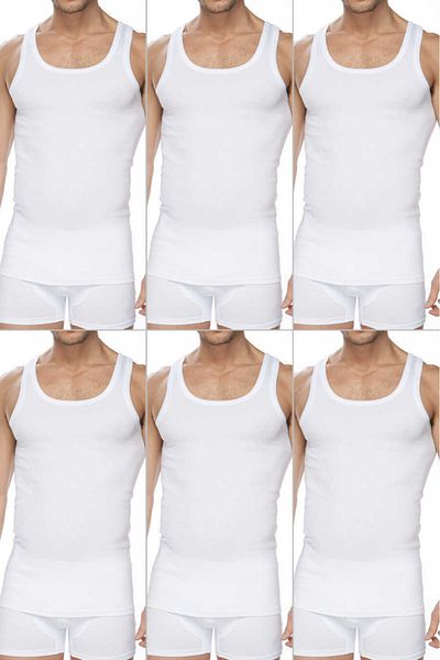 CNT Men's Premium Cotton Classic Rib Tank Top 6 Pack