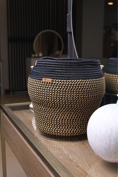 JÜTEX HOME vaza tesuta manual din paie de iuta model Coș Organizator