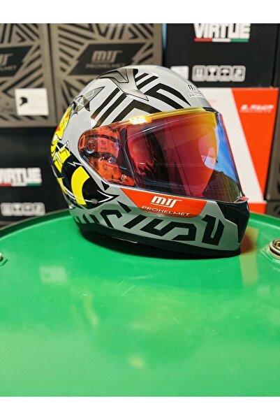 MTS Tez Motor Pro Helmet M-910 Motosiklet Kaskı Renkli Vizör(FİBER)