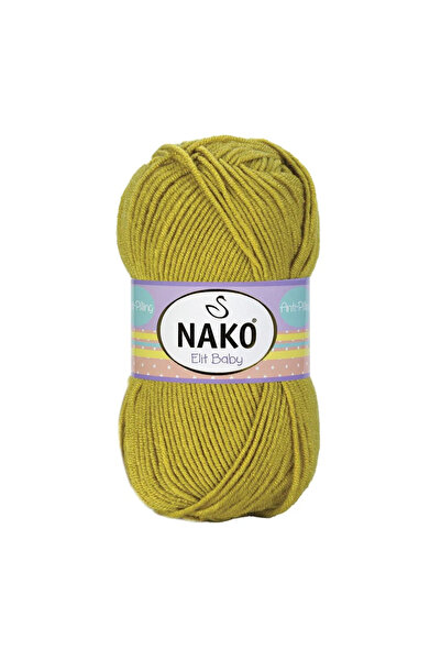 NAKO ELİT BABY 100 GR TEKLİ 6687 LİMON YEŞİLİ