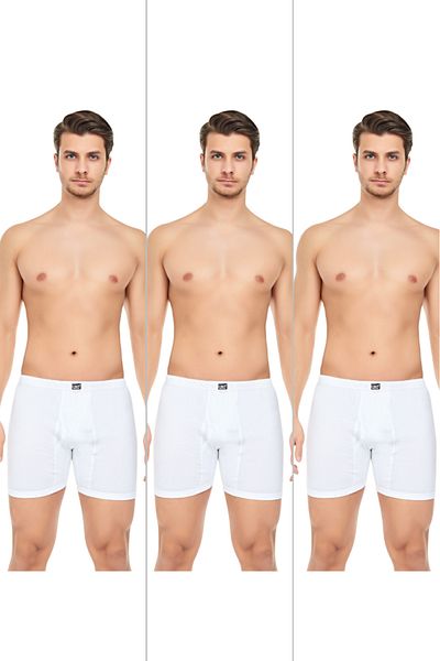 CNT Chiloți bărbați din bumbac pieptănat, cu picior lung, lycra, pachet de 3