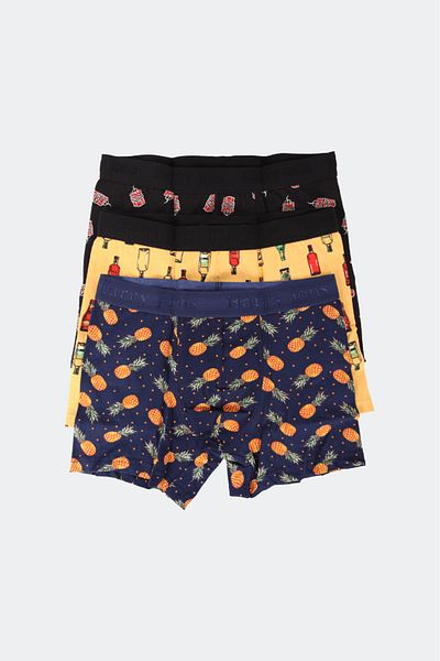 Harry Jons Ανδρικά Boxers Premium Pack με 3 σχέδια από πολύχρωμο βαμβάκι