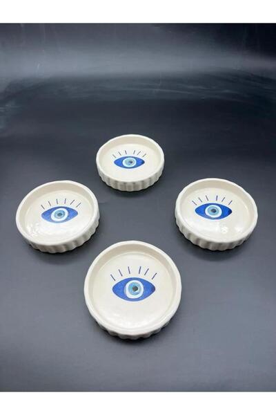 M'art Home Handmade Evil Eye 4-Piece Snack Bowl - Sauce Bowl