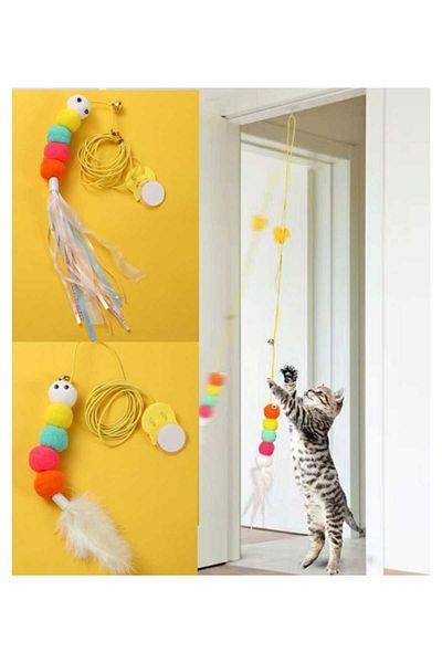 Mucha Elastic Adhesive Cat Toy Fishing Rod
