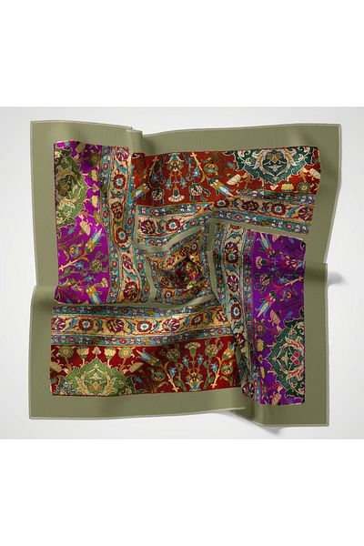 Silk Home Eșarfă cu model etnic din poliester din twill de acasă